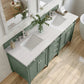 Brittany 72" Double Vanity, Smokey Celadon w/ 3 CM Arctic Fall Top