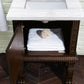 Balmoral 26" Single Vanity, Antique Walnut w/ 3 CM Arctic Fall Solid Surface Top