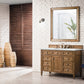 Brittany 48" Single Vanity, Saddle Brown w/ 3 CM Ethereal Noctis Quartz Top