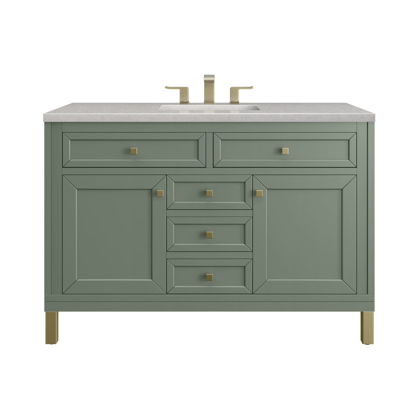 Chicago 48" Single Vanity, Smokey Celadon w/ 3 CM Eternal Serena Top