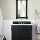 Brookfield 36" Single Vanity, Antique Black w/ 3 CM Ethereal Noctis Quartz Top