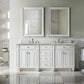 Bristol 72" Double Vanity, Bright White w/ 3 CM Eternal Serena Quartz Top