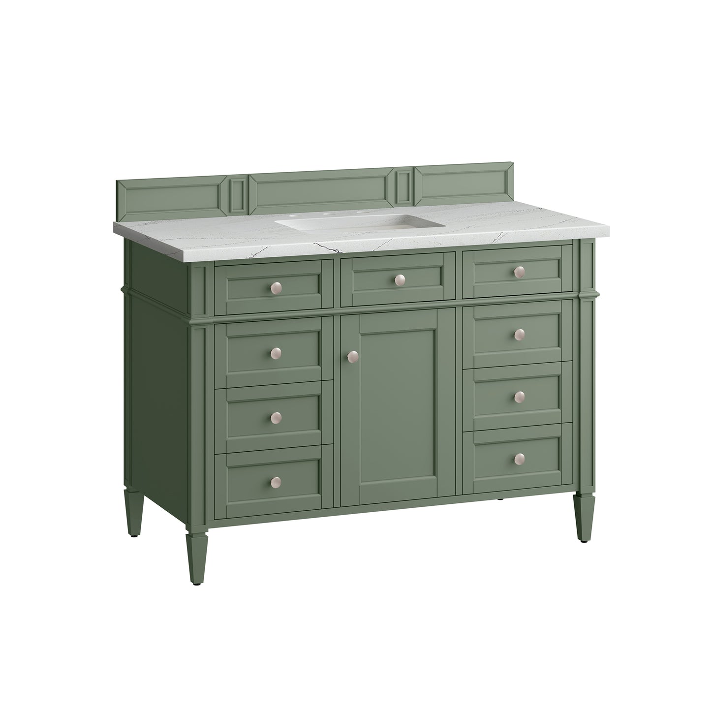 Brittany 48" Single Vanity, Smokey Celadon w/ 3 CM Ethereal Noctis Top