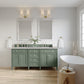 Brittany 72" Double Vanity, Smokey Celadon w/ 3 CM Eternal Serena Top