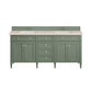 Brittany 72" Double Vanity, Smokey Celadon w/ 3 CM Eternal Marfil Top