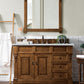 Brookfield 48" Single Vanity, Country Oak w/ 3 CM Carrara Marble Top