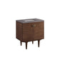 Amberly 30" Single Vanity, Mid-Century Walnut w/ 3 CM Grey Expo Top