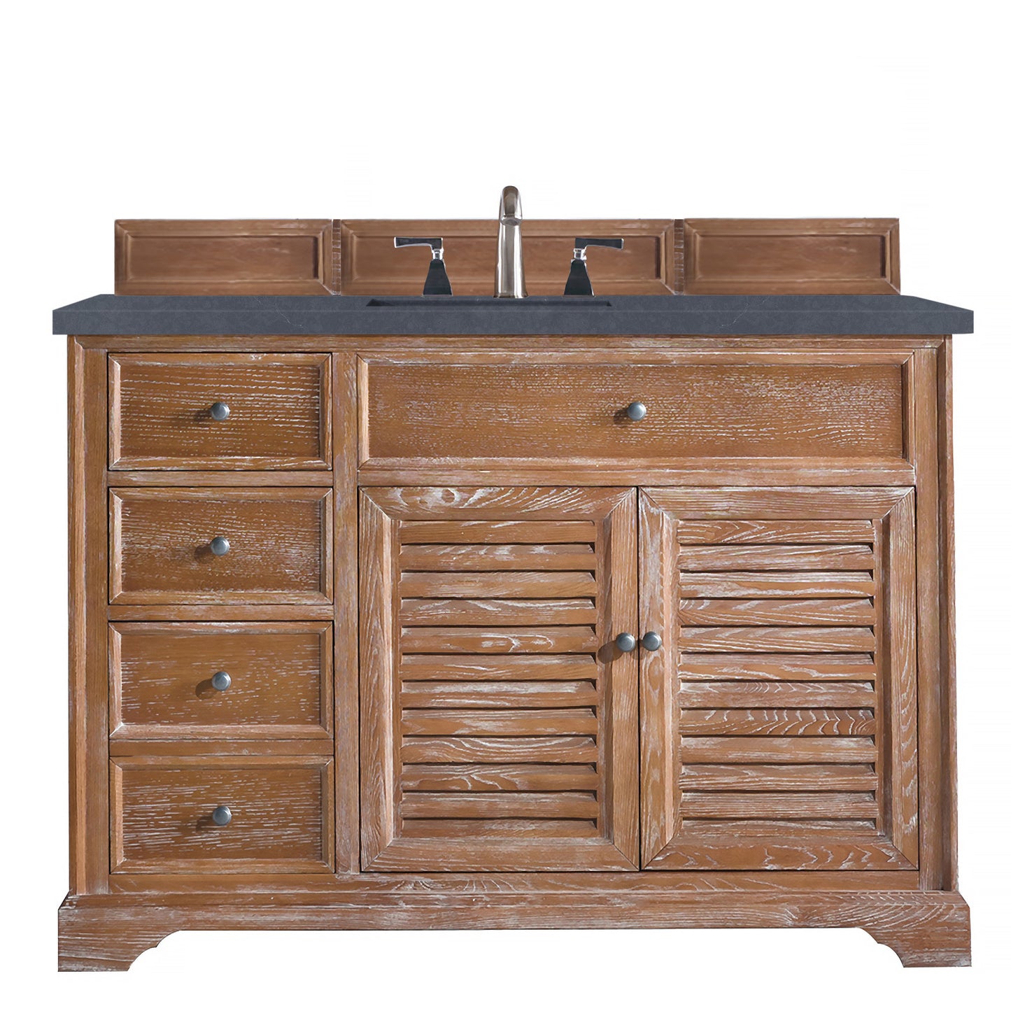 Savannah 48" Single Vanity, Driftwood w/ 3 CM Charcoal Soapstone Quartz Top