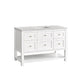 Breckenridge 48" Single Vanity, Bright White w/ 3 CM Eternal Jasmine Pearl Top