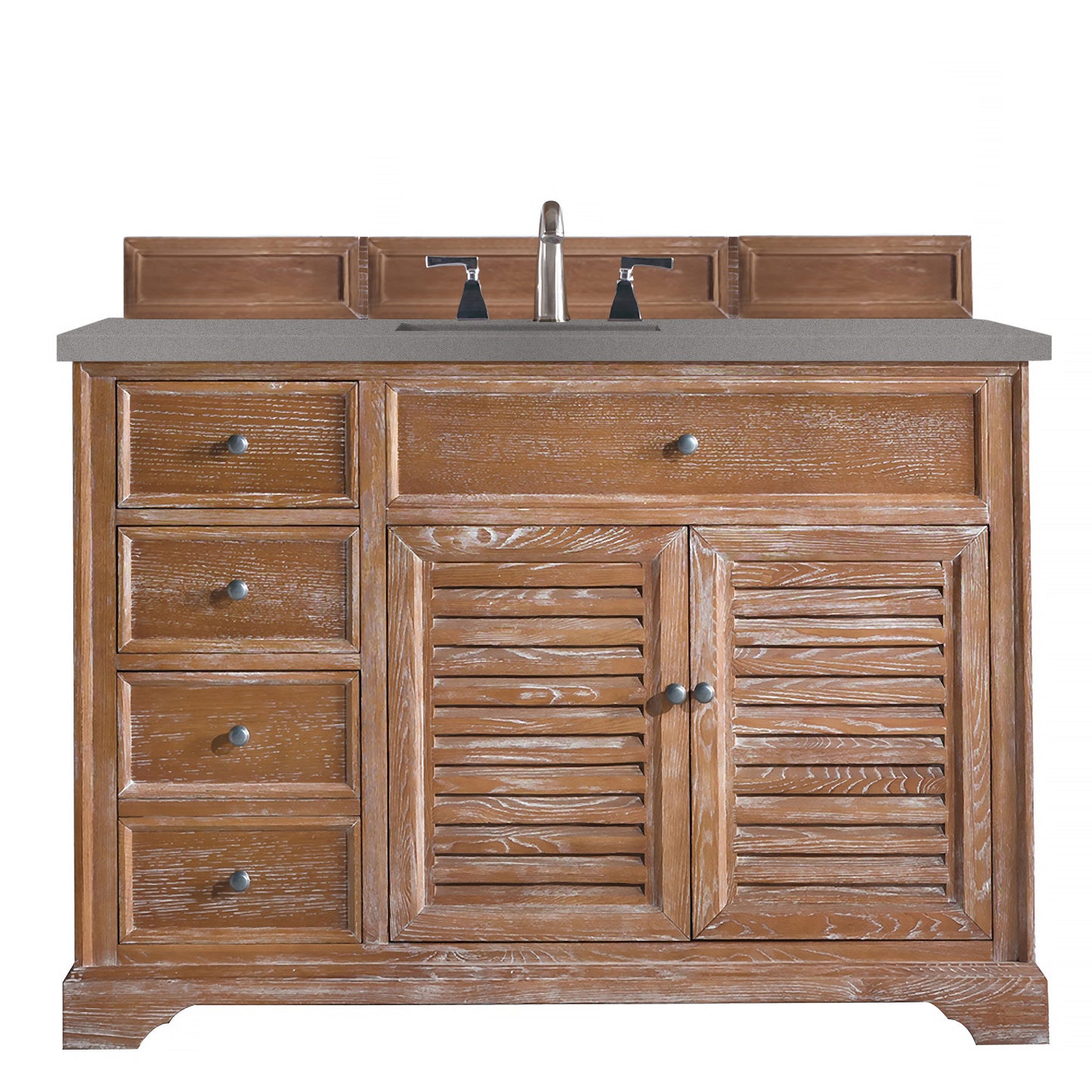 Savannah 48" Single Vanity, Driftwood w/ 3 CM Grey Expo Quartz Top