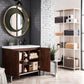 Alicante 39.5" Single Vanity, Mid-Century Acacia, Brushed Nickel w/ White Glossy Composite Stone Top
