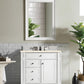 Bristol 36" Single Vanity, Bright White w/ 3 CM Eternal Marfil Quartz Top