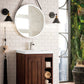 Alicante 24" Single Vanity, Mid-Century Acacia, Brushed Nickel w/ White Glossy Composite Stone Top