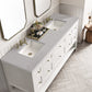 Breckenridge 72" Double Vanity, Bright White w/ 3 CM Eternal Serena Top