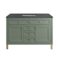 Chicago 48" Single Vanity, Smokey Celadon w/ 3 CM Charcoal Soapstone Top