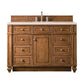 Bristol 48" Single Vanity, Saddle Brown w/ 3 CM Eternal Marfil Quartz Top