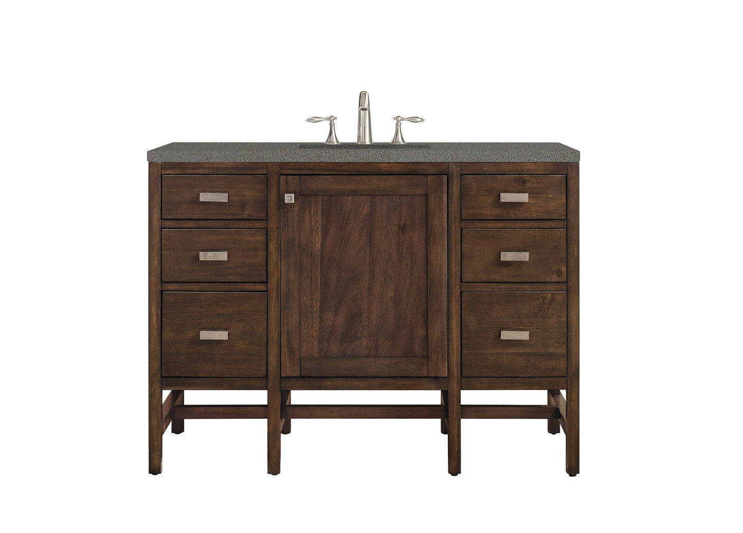 Addison 48" Single Vanity, Mid-Century Acacia w/ 3 CM Grey Expo Quartz Top