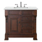 Brookfield 36" Single Vanity, Warm Cherry w/ 3 CM Ethereal Noctis Quartz Top