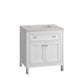 Chicago 30" Single Vanity, Glossy White w/ 3 CM Eternal Serena Top