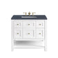 Breckenridge 36" Single Vanity, Bright White w/ 3 CM Charcoal Soapstone Top