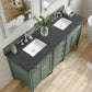 Brittany 72" Double Vanity, Smokey Celadon w/ 3 CM Charcoal Soapstone Top