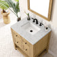 Breckenridge 30" Single Vanity, Light Natural Oak w/ 3 CM Eternal Jasmine Pearl Top