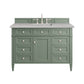 Brittany 48" Single Vanity, Smokey Celadon w/ 3 CM Eternal Serena Top