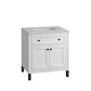 Chicago 30" Single Vanity, Glossy White w/ 3 CM Eternal Serena Top