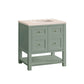 Breckenridge 30" Single Vanity, Smokey Celadon w/ 3 CM Eternal Marfil Top