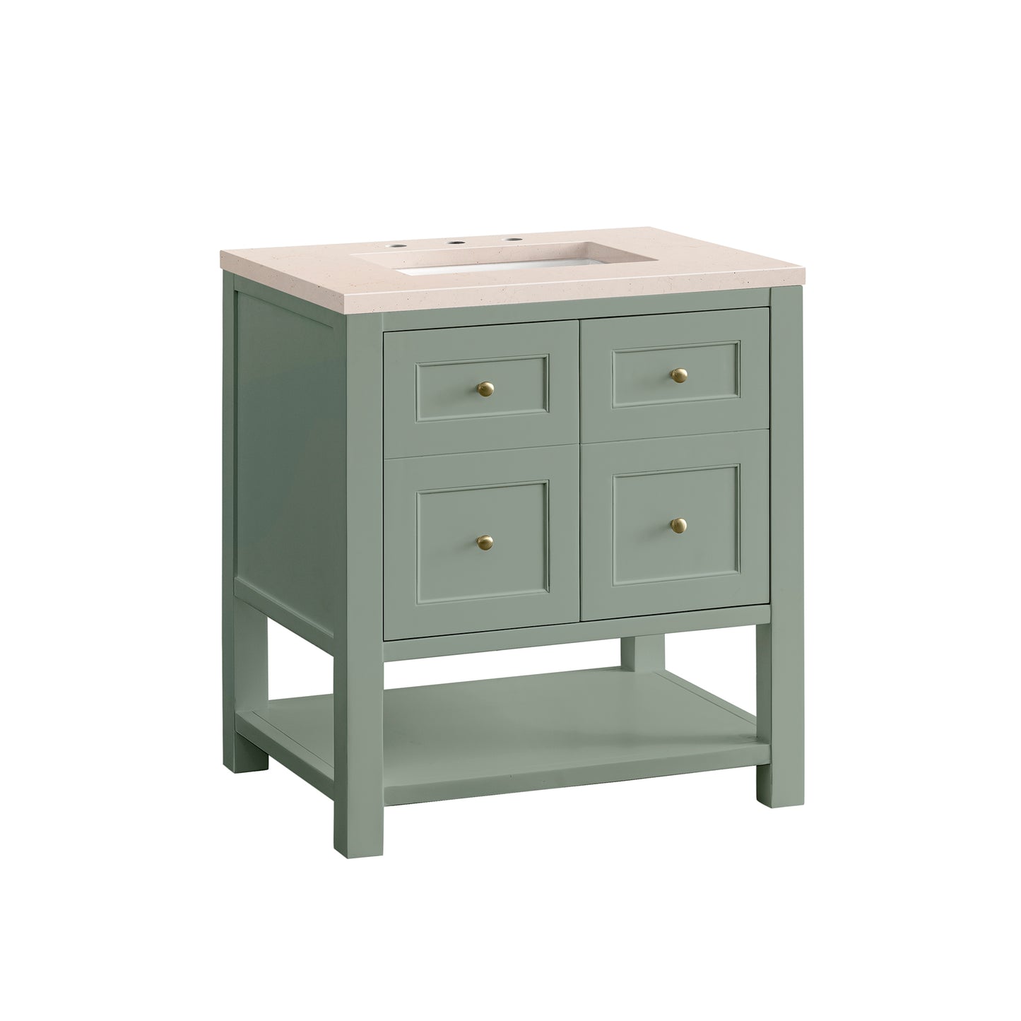 Breckenridge 30" Single Vanity, Smokey Celadon w/ 3 CM Eternal Marfil Top