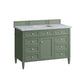 Brittany 48" Single Vanity, Smokey Celadon w/ 3 CM Carrara Marble Top