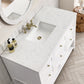 Breckenridge 48" Single Vanity, Bright White w/ 3 CM Arctic Fall Top