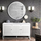 Athens 60" Single Vanity, Glossy White w/ 3 CM Arctic Fall Solid Surface Top