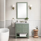 Breckenridge 30" Single Vanity, Smokey Celadon w/ 3 CM Arctic Fall Top