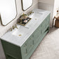 Breckenridge 72" Double Vanity, Smokey Celadon w/ 3 CM Arctic Fall Top