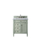 Brittany 30" Single Vanity, Sage Green w/ 3 CM Arctic Fall Solid Surface Top