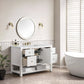 Breckenridge 48" Single Vanity, Bright White w/ 3 CM Arctic Fall Top